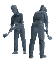 Detail view of MRY-SFW LYTR923 Cooking Woman Multi-pose Modern Model 3 pcs Model