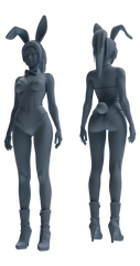 Detail view of MRY-SFW LYTR889 Multi-style Bunny Girl Modern Model 4 pcs Model