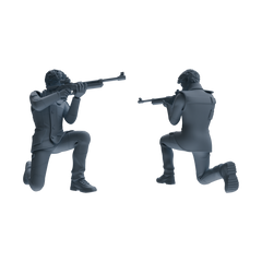 Detail view of MRY-SFW LYTR795 Shooter Figure Modern Model 4 pcs Miniature Car Diorama Figures Scene Props Accessories Resin Model