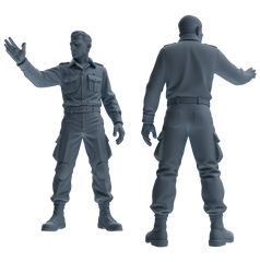 MRY-SFW SSTR187 Miniatures Soldier Model Kit Signal Command Soldier Pose Modern Model 4 pcs
