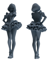 Detail view of MRY-SFW LYTR872 Maid Outfit Girl Figure Modern Model 3 pcs Model
