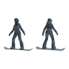 Detail view of MRY-SFW LYTR789 Ski Sports Figure Modern Model 4 pcs Miniature Car Diorama Figures Scene Props Accessories Resin Model