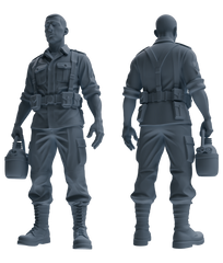 MRY-SFW SSTR201 Miniatures Soldier Model Kit Multi-Pose Combat Engineer Soldier Modern Model 6 pcs