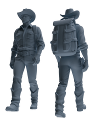 Detail view of MRY-SFW LYTR903 Cowboy Style Man Multi-look Modern Model 4 pcs Model