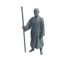 Detail view of MRY-SFW LYTR1075 Staff-wielding Martial Monk Character Modern Model 4 pcs Model