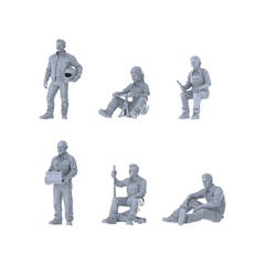 MRY-SFW LYTR582F Modern Workwear Style Saw Holding Elderly Female Single 3D Printed Resin Model Kit by SSMODEL