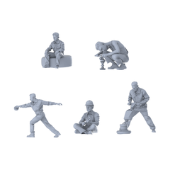 MRY-SFW LYTR596B Modern Workwear Style Floor Polisher Operating Male Single 3D Printed Resin Model Kit by SSMODEL