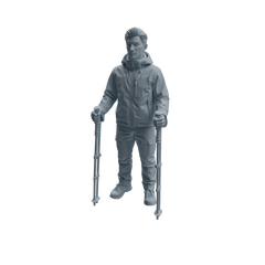 Detail view of MRY-SFW LYTR1015 Hiking Camping Gear Male Character Modern Model 4 pcs Model