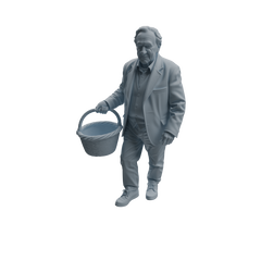 Detail view of MRY-SFW LYTR994 Elderly with Basket Character Modern Model 4 pcs Model