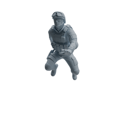 Detail view of MRY-SFW LYTR953 Combat Stance SWAT Officer Character Modern Model 4 pcs Model