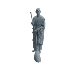 Detail view of MRY-SFW LYTR1083 Sweeping Monk Character Modern Model 4 pcs Model