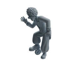 Detail view of MRY-SFW LYTR1056 Circus Clown Performance Pose Character Modern Model 3 pcs Model