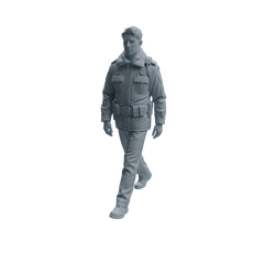 Detail view of MRY-SFW LYTR958 Multi-Pose Male Traffic Police Officer Character Modern Model 4 pcs Model
