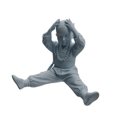 Detail view of MRY-SFW LYTR1072 Little Monk with Kung Fu Actions Character Modern Model 3 pcs Model