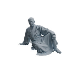 Detail view of MRY-SFW LYTR1080 Zen-style Monk Character Modern Model 3 pcs Model
