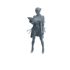 Detail view of MRY-SFW LYTR1003 Female Doctor with Medical Folder Character Modern Model 4 pcs Model