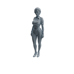 Detail view of MRY-SFW LYTR957 Multi-Style Female Police Officer Character Modern Model 3 pcs Model
