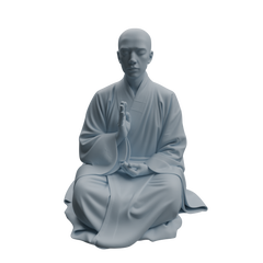 Detail view of MRY-SFW LYTR1081 Buddha-worshipping Monk Character Modern Model 4 pcs Model