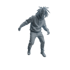 Detail view of MRY-SFW LYTR927 Nightclub Dancer Man Character Modern Model 4 pcs Model