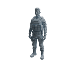 Detail view of MRY-SFW LYTR952 Tactical Gear Man Character Modern Model 4 pcs Model