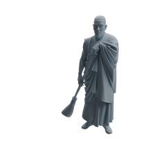 Detail view of MRY-SFW LYTR1084 Multi-pose Sweeping Monk Character Modern Model 4 pcs Model