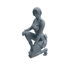 Detail view of MRY-SFW LYTR956 Multi-Pose Female Police Officer Character Modern Model 3 pcs Model