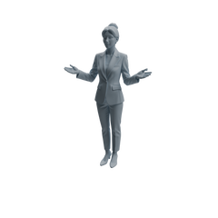 Detail view of MRY-SFW LYTR961 Podium Teaching Teacher Character Modern Model 4 pcs Model