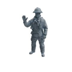 Detail view of MRY-SFW LYTR1062 Firefighter Occupation Pose Character Modern Model 4 pcs Model