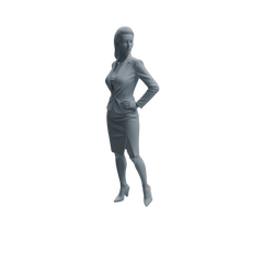 Detail view of MRY-SFW LYTR974 Office-Scenario Professional Woman Character Modern Model 4 pcs Model