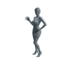 Detail view of MRY-SFW LYTR930 Nightclub Party Woman Character Modern Model 3 pcs Model