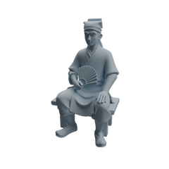 Detail view of MRY-SFW LYTR979 Ancient Literati Gentleman Character Modern Model 3 pcs Model