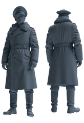 Detail view of MRY-SFW LYGR705 WWII German Army War Scene Six-Person Daily Routine Group Model
