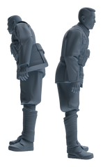 Detail view of MRY-SFW LYGR607 Historical People's Liberation Army Six-Person Daily Routine 2 Model