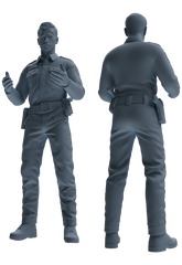 Detail view of MRY-SFW LYGR675 Los Angeles Patrol Police Six-Person Daily Routine 2 Model