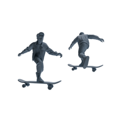Detail view of MRY-SFW LYTR800 Skateboard Figure Modern Model 5 pcs Miniature Car Diorama Figures Scene Props Accessories Resin Model