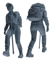Detail view of MRY-SFW LYTR904 Outdoor Hiker Modern Model 3 pcs Model