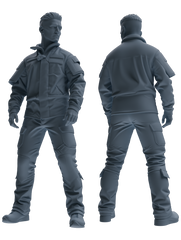 Detail view of MRY-SFW LYGR690 Modern U.S. Military Six-Person Daily Routine 2 Model