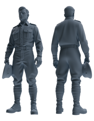 MRY-SFW SSTR187 Miniatures Soldier Model Kit Signal Command Soldier Pose Modern Model 4 pcs