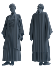 Detail view of MRY-SFW LYTR890 Ancient Hanfu Woman Figure Modern Model 3 pcs Model