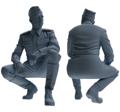 Detail view of MRY-SFW LYGR731 WWII Soviet Army War Scene Six-Person Daily Routine Group Model