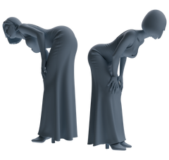 Detail view of MRY-SFW LYTR895 Satin Dress Woman Figure Modern Model 3 pcs Model