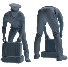 Detail view of MRY-SFW LYGR772 Modern Hong Kong Police Six-Person Combat Readiness Group Model