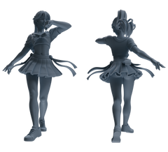 Detail view of MRY-SFW LYTR864 Cheerleader Girl Figure Modern Model 4 pcs Miniature Car Diorama Figures Scene Props Accessories Resin Model