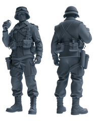 MRY-SFW SSTR207 Miniatures Soldier Model Kit Multi-Pose Combat Soldier Modern Model 6 pcs