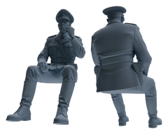 Detail view of MRY-SFW LYGR581 WWII French Army Seven-Person Eating Group Model