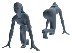 Detail view of MRY-SFW LYTR826 Track and Field Runner Figure Modern Model 5 pcs Miniature Car Diorama Figures Scene Props Accessories Resin Model