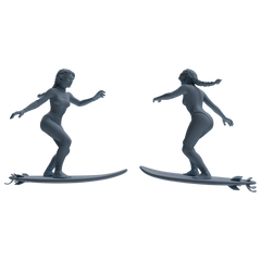 Detail view of MRY-SFW LYTR790 Surfing Figure Modern Model 4 pcs Miniature Car Diorama Figures Scene Props Accessories Resin Model
