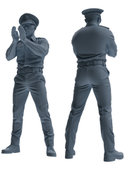 Detail view of MRY-SFW LYGR771 Modern Hong Kong Police Six-Person Entertainment Group Model