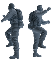 MRY-SFW SSTR182 Miniatures Soldier Model Kit Multi-Purpose Soldier Pose Modern Model 6 pcs