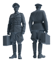 Detail view of MRY-SFW LYGR578 WWII French Army Five-Person Carrying Group Model